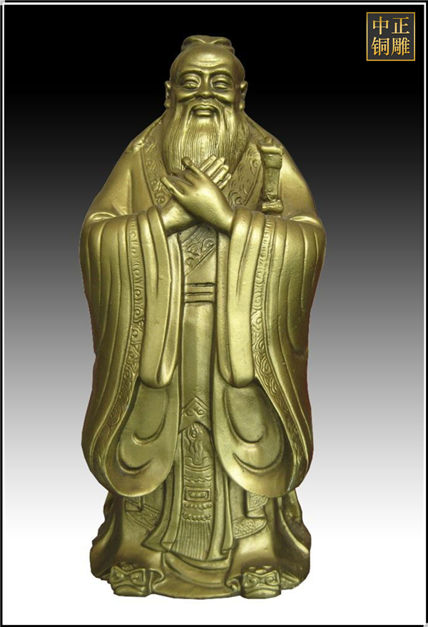 雙手合十孔子雕塑鑄造