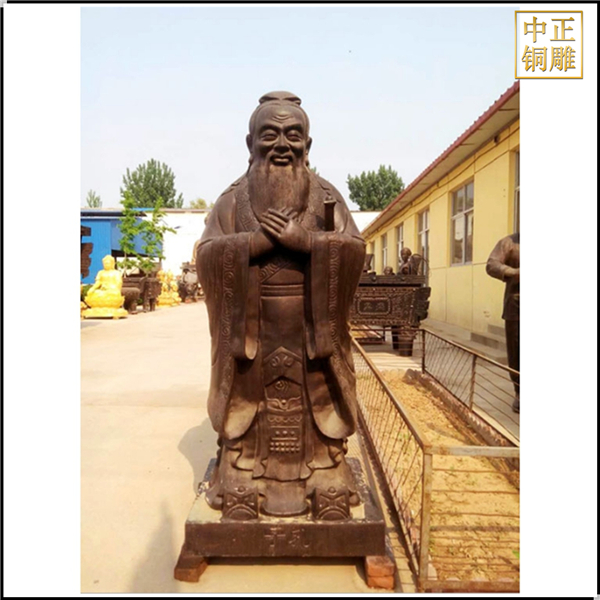 純銅孔子神像擺件